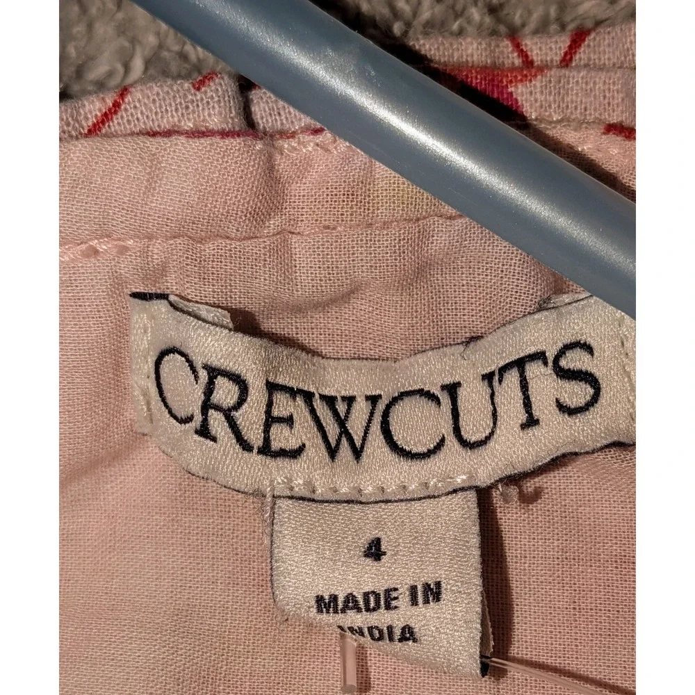 Crewcuts J‎ Crew Girls Size 4 Pink Floral Print Sleeveless Ruffle Dress NWT